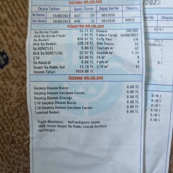 İSKİ Yüksek Su Faturası