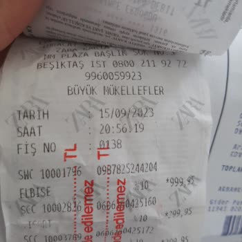 Ist Marina Zara Ürün İadesi