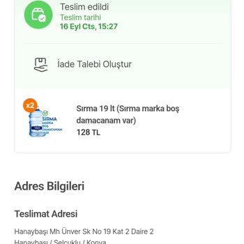 Sırma Ürünün Teslim Edilmemesi