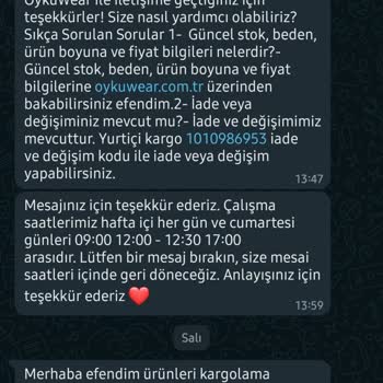 Oykuwear'dan Aldığım Ürün Elime Ulaşmadı