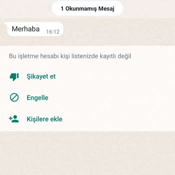 WhatsApp Dan +1 İşletme Hesabı Mesajı Aldım