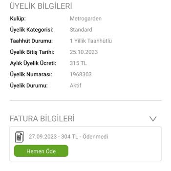 Macfit Metrogarden Üyelik Bitmesine Rağmen Ödeme Faturası Gelmesi