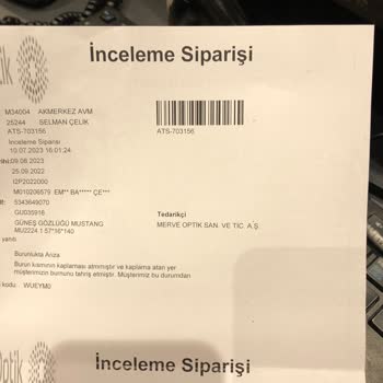 Atasun Optik Gözlük Çerçevesi Oksitlenmesi