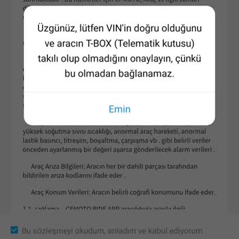 CFMOTO 250 Sr Navigasyon Bağlanmıyor T-box Veya VINN Kodunu Hatası