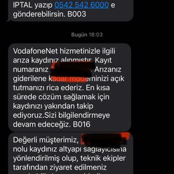 Vodafone Net İnternette Sık Kopma Kullanılan Paketten Çok Düşük Hız Sunumu