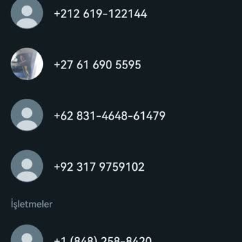 WhatsApp'tan Yabancı ( Yurt Dışı) Numaradan Gelen Mesajlar