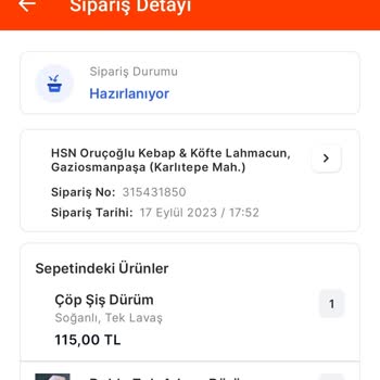 Migros Yemek Eksik Gönderilen Sipariş