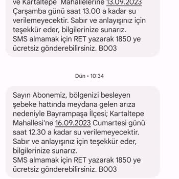 İSKİ Su Kesintisi