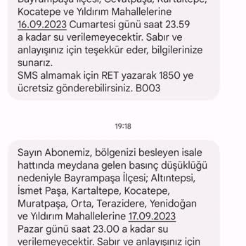 İSKİ Su Kesintisi