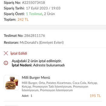 Trendyol Yemek Parayı Aldı Yemeği İade Etmedi