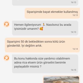 Trendyol Yemek Canlı Yardım Sorunu