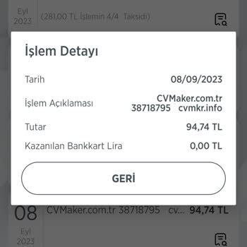 CV Maker İzinsiz Para Çekimi