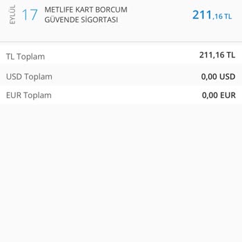 Denizbank Metlife Kart Borcum Güvende Sigortası