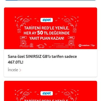 Vodafone Geçebileceğim Tarifeler Eksik