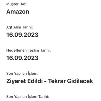 AGT Kurye (aynigunteslim.com) Aynı Gün Teslim Edilmesi Gereken Teslimat Gelmedi