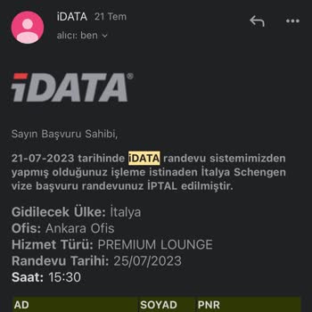 İdata Premium Lounge Randevunun Ön Ödeme İadesini Hâlâ Yapmadı!