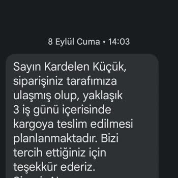 İsem Kitaptaki Siparişimin Kargoya Verilmedi