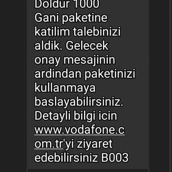 Vodafone Paketim Satın Aldığım Halde Yüklenmedi