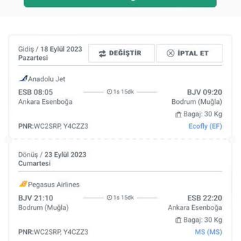 Anadolu Jet Uçak Saatinin Bildirilmemesi