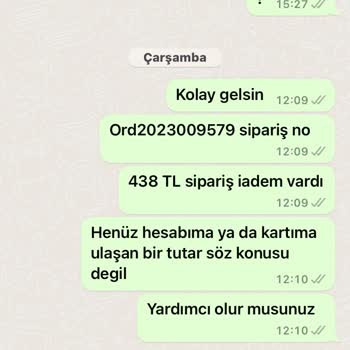 Ev Bazaar AVM Siparişimi Göndermedi, İademi Yapmadı.