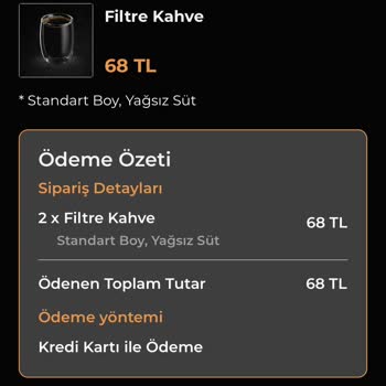 Coffy Uygulama Hatası Yüzünden Siparişimi Alamadım