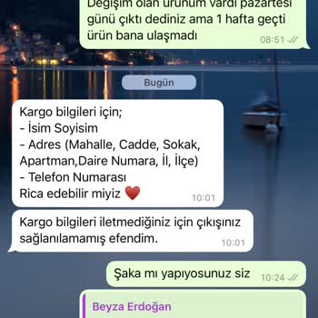 Beyza Erdoğan İade Yapmıyor Değişimi Yollamıyor!