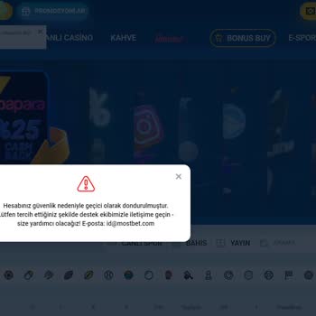 Mostbet Hesabım Durduk Yere Donduruldu.