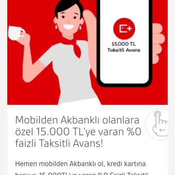 Akbank Mobile Başvurarak Vaat Edilen %0 Faizli Krediyi Alamadım