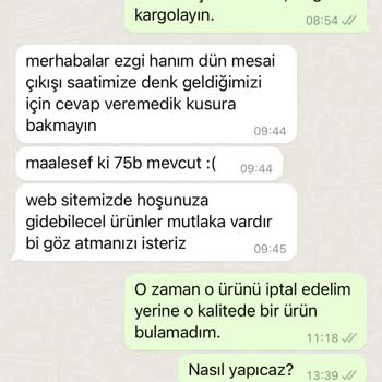 Aisha's Design Ürünüm Kargoya Verilmedi!