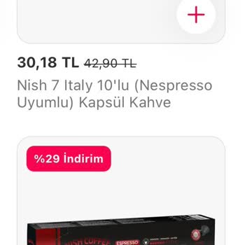 Nish Coffee&nbsp;Nespresso Makinesi İle Uyumlu Değil