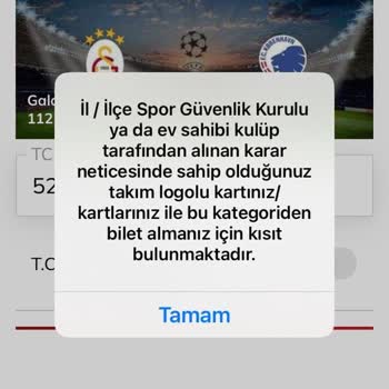 Passolig Galatasaray Kopenhag Bilet Transfer Kısıtı