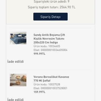 English Home İade Tutarını Yatırmıyor