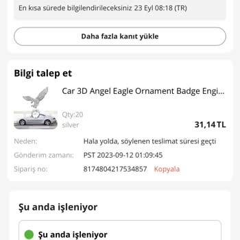 Aliexpress Tarafıma Ulaşmadı İade