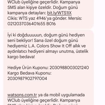 Watsons Doğum Günü Hediyesi Sonuç Hüsran
