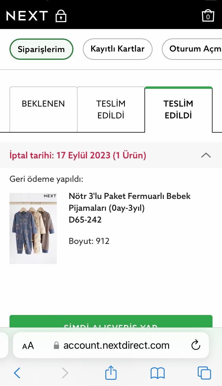 Next (Nextdirect.com) Nextdirect.com Sitesiyle Yaşadığım Sorunlar ...