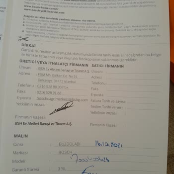 Bosch Buzdolabı Paslanma Sorunu