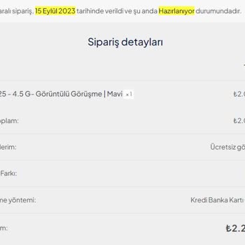 Uz Akıllı Çocuk Saati Uzakillicocuksaati.com Ürün Siparişini İptal Etmiyor