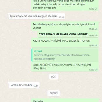 Uz Akıllı Çocuk Saati Uzakillicocuksaati.com Ürün Siparişini İptal Etmiyor