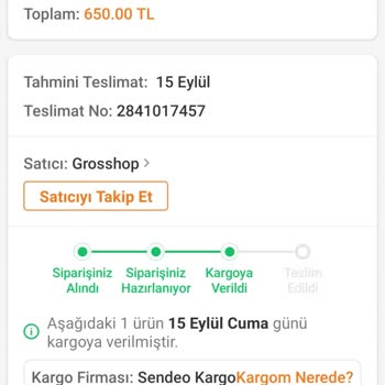 Trendyol Sendeo Kargonun Adrese Teslim Sıkıntı