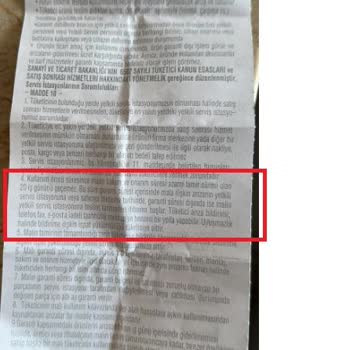 Tefal Group Seb Azami Tamirat Süresinin 20 İş Gününden Uzun Sürmesi