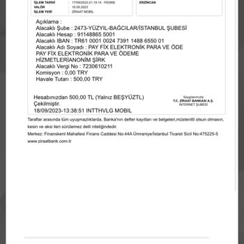 PayFix Hesap Para Transferi