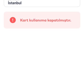 İstanbulkart Kullanıma Kapatılması.