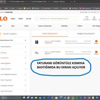 FLO Ayakkabı FLO İade Ve Fatura Görüntüleme