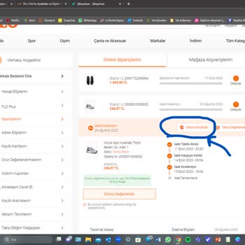 FLO Ayakkabı FLO İade Ve Fatura Görüntüleme