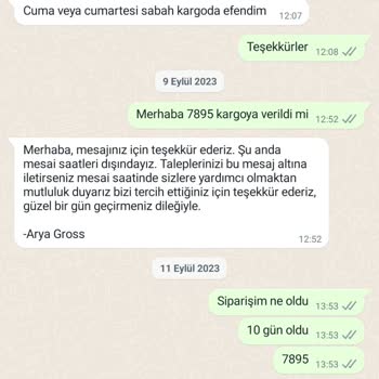 Arya Gross Para İadesi Yapmıyor