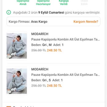 Trendyol'dan Modarich Firması İle Yaşadığım Sorun