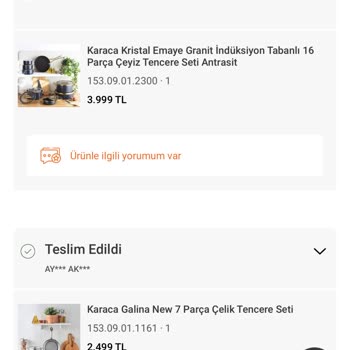 Karaca Ürün Değişimi Sorunu