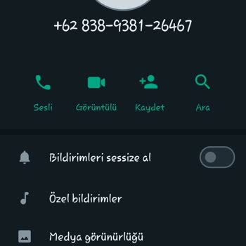 WhatsApp Bilinmeyen Numaradan Mesaj