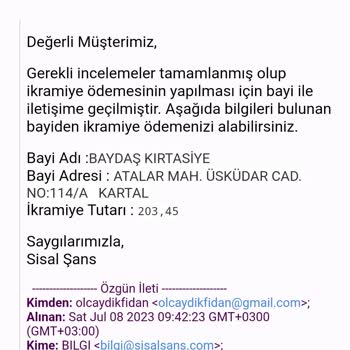 Sayısal Loto Milli Piyangodan İkramiyemi Alamadım