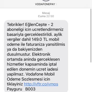 Eğlen Cepte 2 Abonelik Ücret İadesi